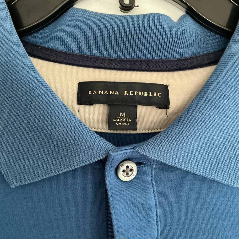 Banana Republic Men's Blue Polo Shirt Size Medium - Picture 4 of 7